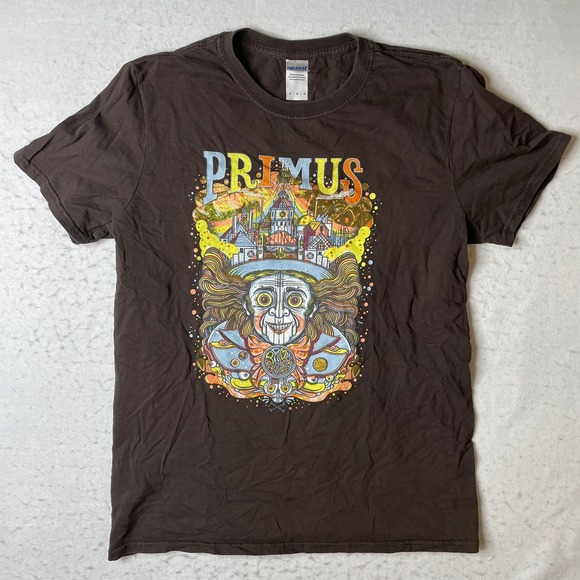 PRIMUS Other - PRIMUS Band T Shirt Brown Gildan Graphic Tee Size Medium